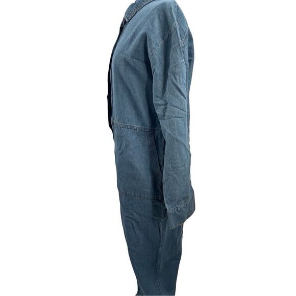 NWT The Simple Folk Denim Boilersuit Jumpsuit Lightweight Blue Size 6 - Picture 3 of 7